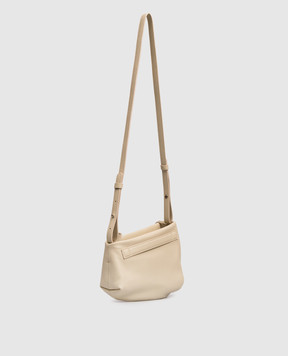 Marsell Бежева шкіряна сумка крос-боді Fantasmino MB0106P010