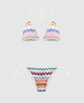Missoni Белый купальник в узоре MC22SP00BR014F