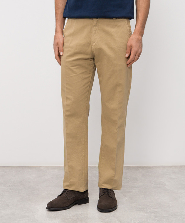 Trussardi Коричневые брюки с льном P709M300122NMP302T65 изображение 3