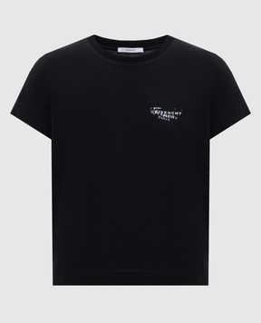 Givenchy Черная футболка с принтом Stamp BW70FJP7A7