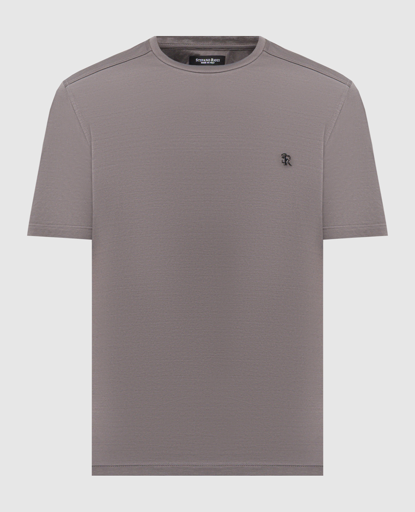 Серая футболка с монограммой логотипа