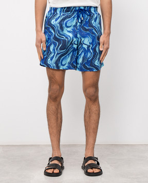 Vilebrequin Синие шорты для плавания Marble MOOEB126