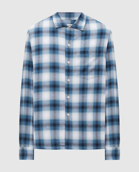 JW Anderson Синяя рубашка в клеточку SH0382PG1889