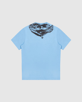 C.P. Company Дитяча блакитна футболка з логотипом ENM008LAA17