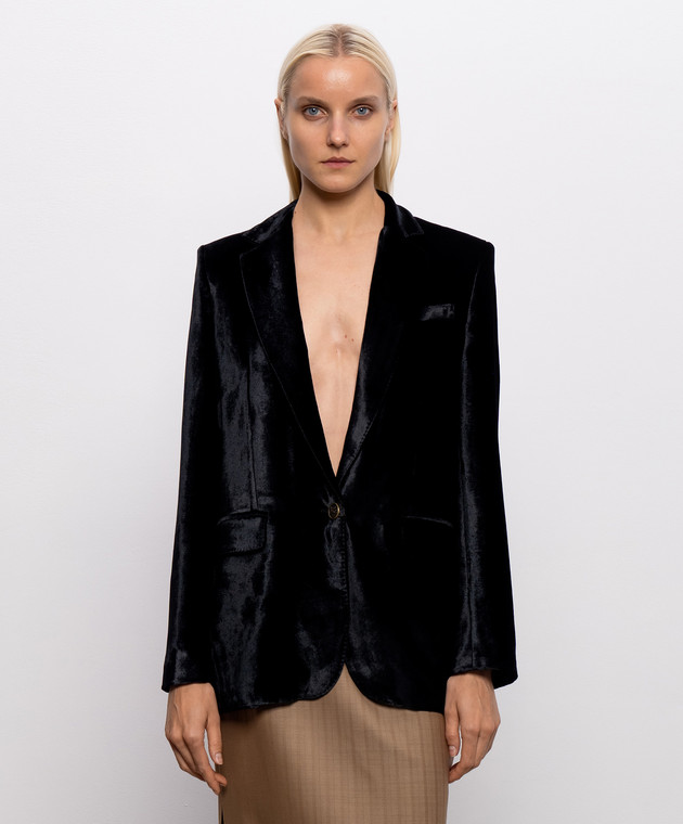 Etro Черный бархатный жакет WRCA004299TCD01 изображение 2