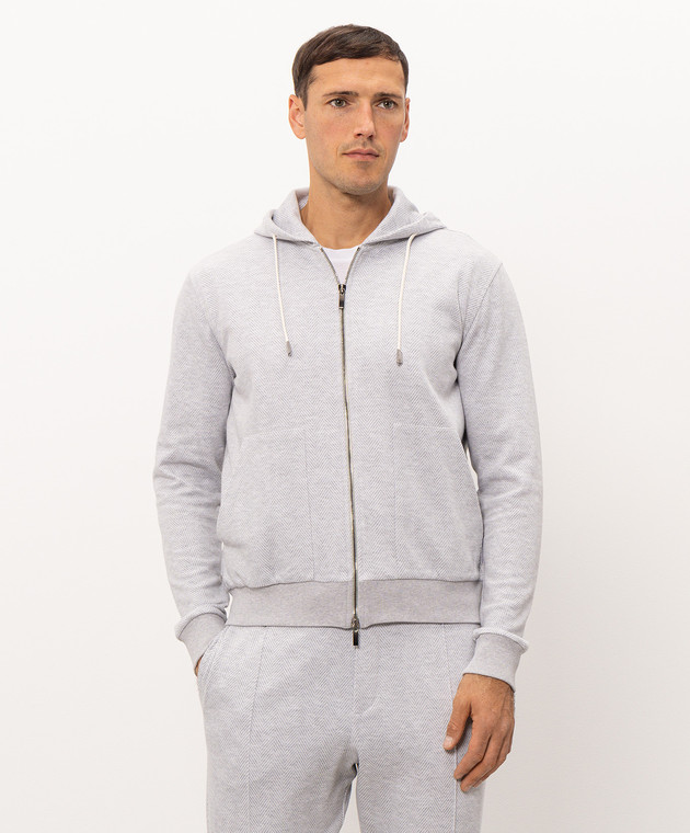 Pini Parma Серая спортивная куртка ZIPHOODHERRGR изображение 3