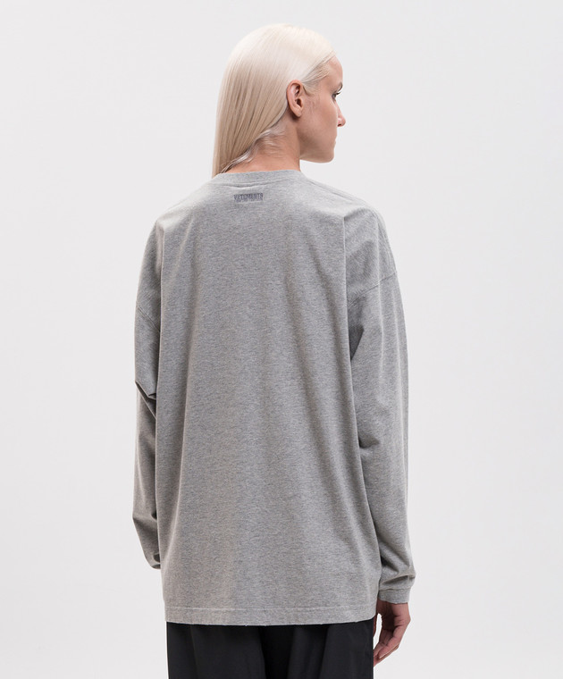 Vetements Серый меланжевый лонгслив MH27LS265G изображение 4