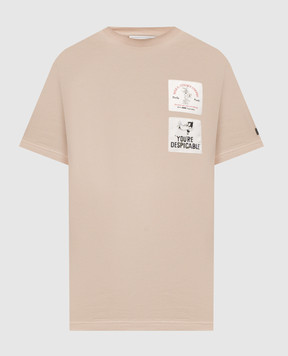 Iceberg Бежева футболка з брендовими нашивками F0126318