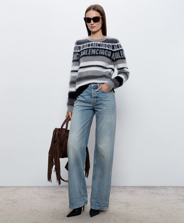 Balenciaga Сірий светр з мохером A0093IT1812 зображення 2
