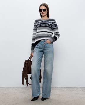 Balenciaga Сірий светр з мохером A0093IT1812