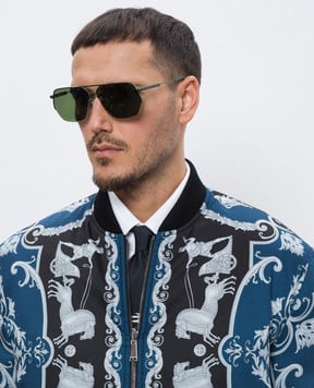 Jacquemus Зеленые очки JAC67C4SUN