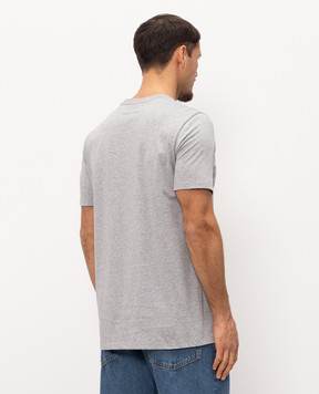 Cashmere&Whiskey Серая футболка с принтом логотипа TSHIRT