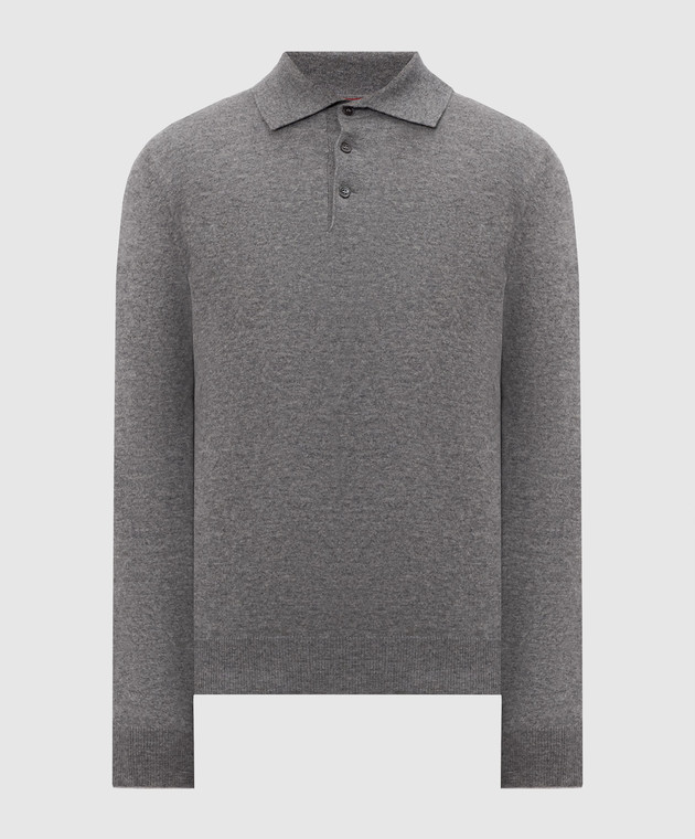 Brunello Cucinelli Серое поло из кашемира M2200295