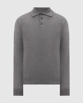 Brunello Cucinelli Серое поло из кашемира M2200295