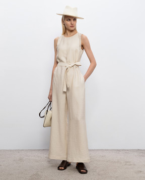 Peserico Бежевий комбінезон з льоном S02245A05435