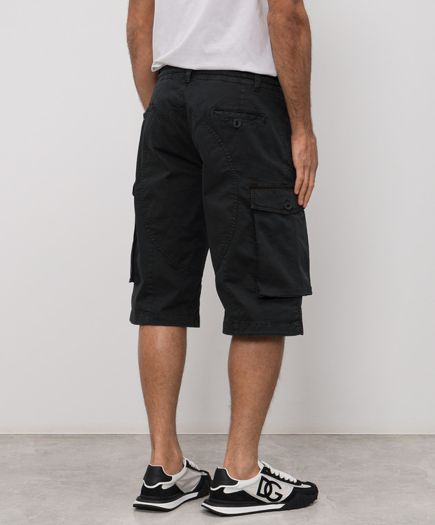 Dolce&Gabbana Черные шорты с патчем логотипа GV0UHTG8OI2 изображение 4