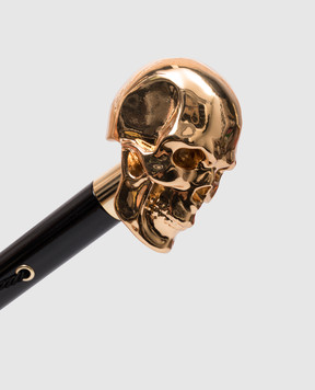 Pasotti Черный рожок для обуви Skull PFPEXXF107OR