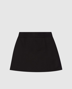 Dolce&Gabbana Дитяча чорна спідниця з фактурним логотипом L5JIC1G7PWH56