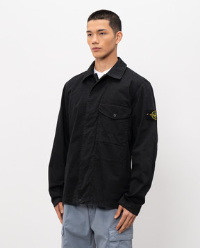 Stone Island Чорна куртка в стилі сорочки L1S151200001S0004