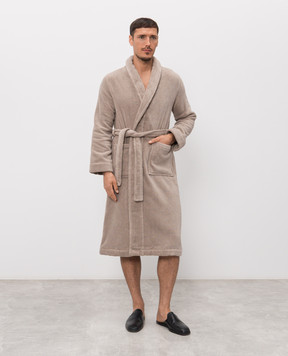 L'Appartement Коричневий махровий халат CHICAGO CHICAGOBATHROBE