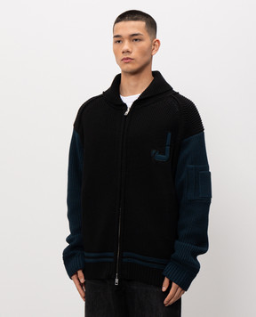 Juun.j Чорний кардиган з вовною JC6251P415