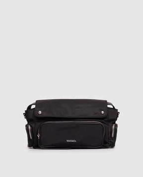 Max & Co Черная сумка-мессенджер с логотипом MCAGIORNATA