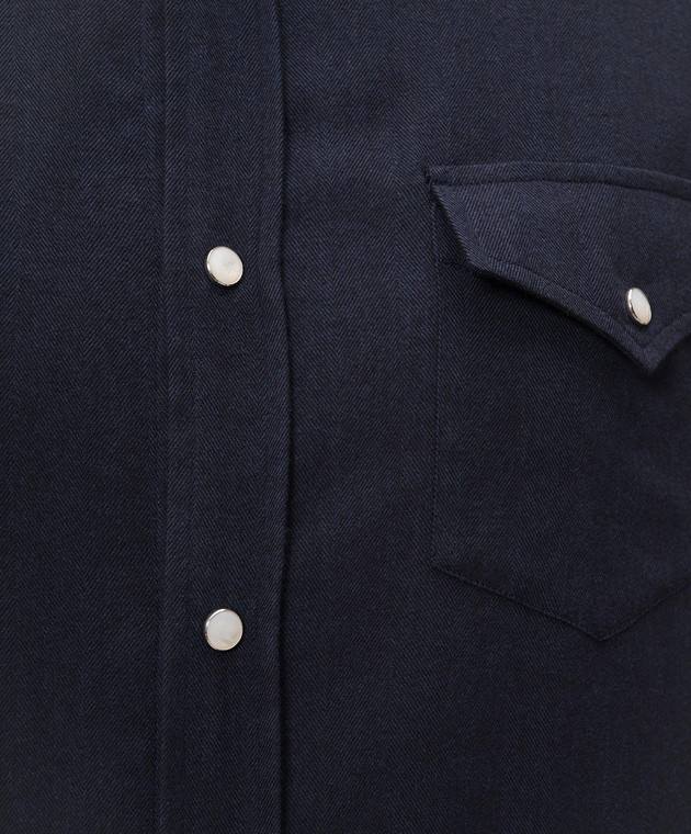 Brunello Cucinelli Синя сорочка MY6374008 зображення 5