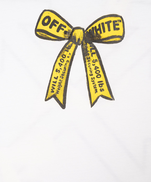Off-White Детская белая футболка Industrial Logo 44GAA001F26J009 изображение 3