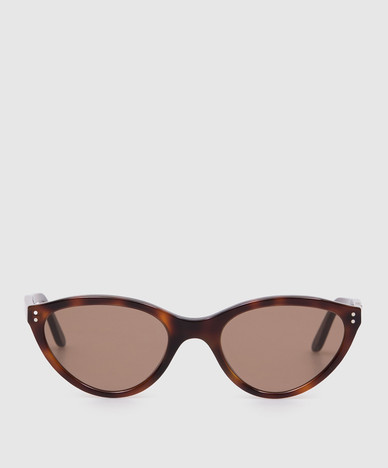 Коричневые солнцезащитные очки Cateye