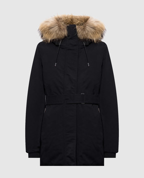 Mackage Чорна пухова куртка Jeni з хутром єнота JENIFZ