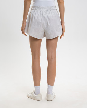 Maison Margiela MM6 Білі шорти в смужку з логотипом S52MU0134M35730