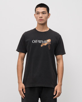 Off-White Сіра футболка Cupid Arrow 44MAA027F5J00C