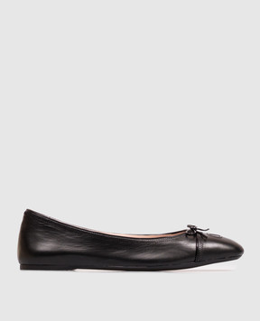 Valentino Черные кожаные балетки 9W2S0QA8URN