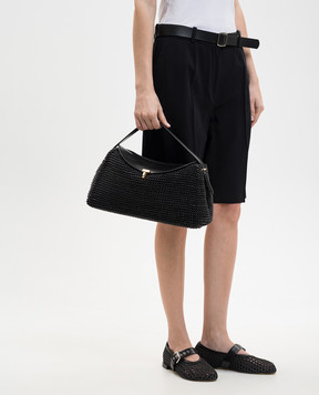 Toteme Черная кожаная плетеная сумка 252WAL961LE0134