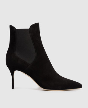 Sergio Rossi Черные замшевые ботильоны Godiva A85470MCAZ01