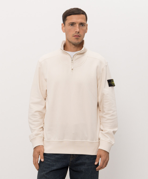 Stone Island Бежевий светр з блискавкою L2S156100021S0A20 зображення 3
