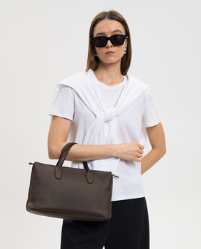 The Row Коричнева шкіряна сумка Marcel W1909L129