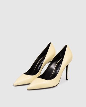 Sergio Rossi Жовті шкіряні туфлі Godiva A43843MCPT04