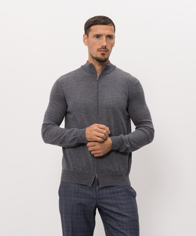 Cashmere&Whiskey Сірий кардиган 97396 зображення 3