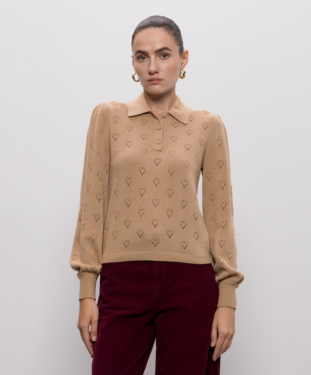 Twinset Коричневое поло с кашемиром 262TP3022 изображение 3