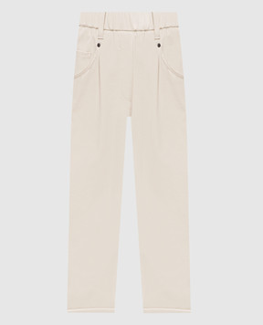 Brunello Cucinelli Бежеві штани з відворотами MP126P8417