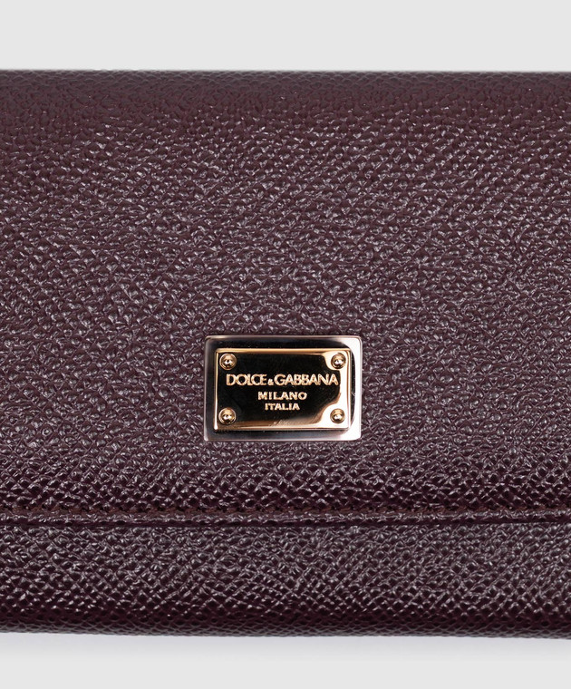 Dolce&Gabbana Фіолетове шкіряне портмоне Dauphine BI0770A1001 зображення 4