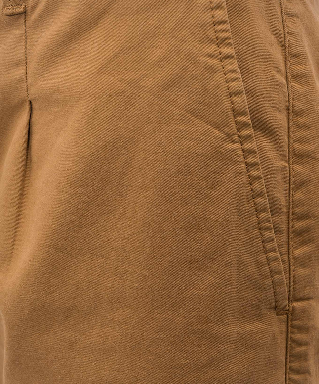 MooRER Коричневые шорты ALICUDI с отворотами ALICUDIBB изображение 5