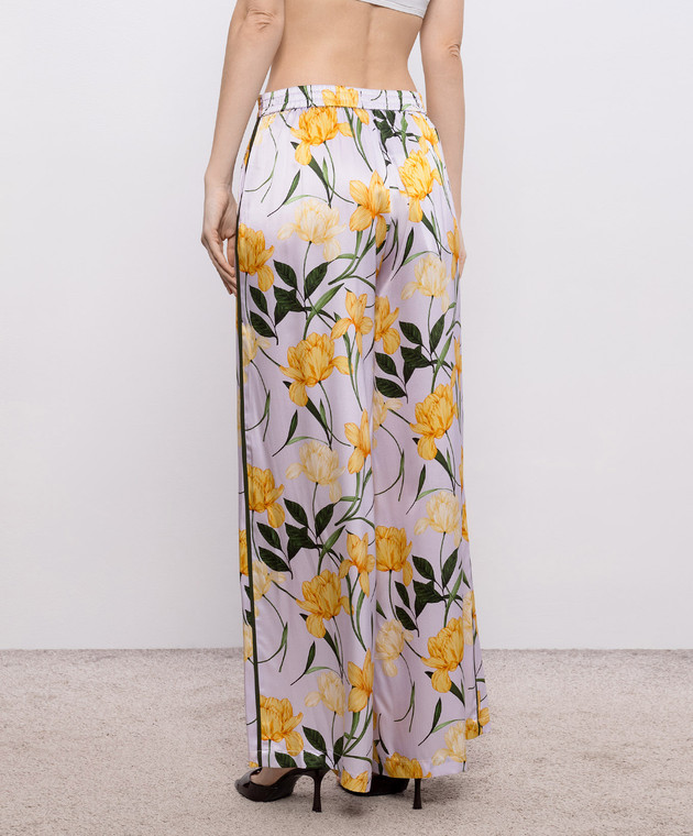 Christy Lynn Штани Marta із шовку в квітковий принт CLP52BF10 зображення 4