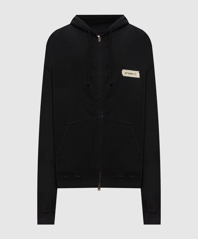 Vetements Черная спортивная куртка с принтом логотипа MH27ZU145Bm