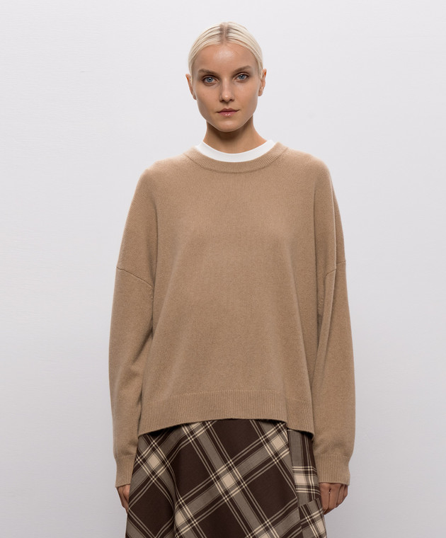 Max Mara Weekend Бежевый свитер DETTO из кашемира WKDDETTO изображение 3