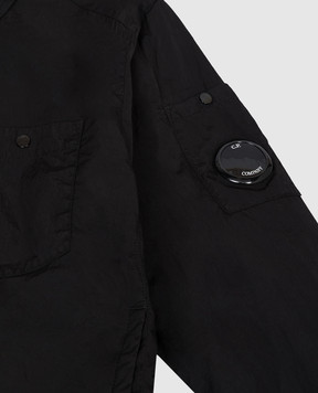 C.P. Company Дитяча чорна куртка з патчем логотипа CUS01TL3C001014