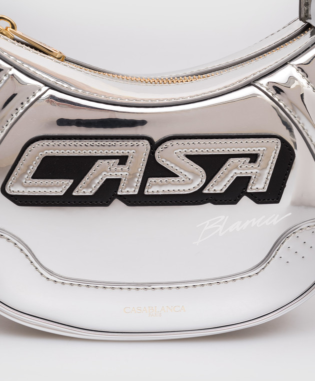 Casablanca шкіряна сумка з нашивкою логотипа ASS26BAG18102 зображення 4