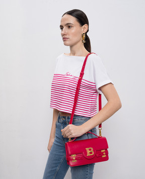 Balmain Розовая кожаная сукма B Buzz 24 GN1DA828LSLX