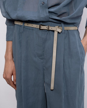 Brunello Cucinelli Замшевый пояс цвета хаки M0DELC149